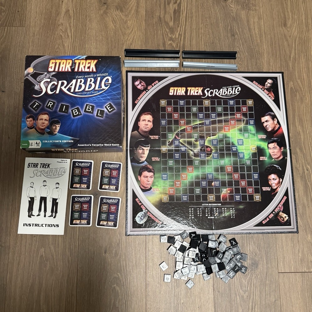 Star Trek Scrabble Collector's Edition COMPLETE Board Game Hasbro Fundex 2009